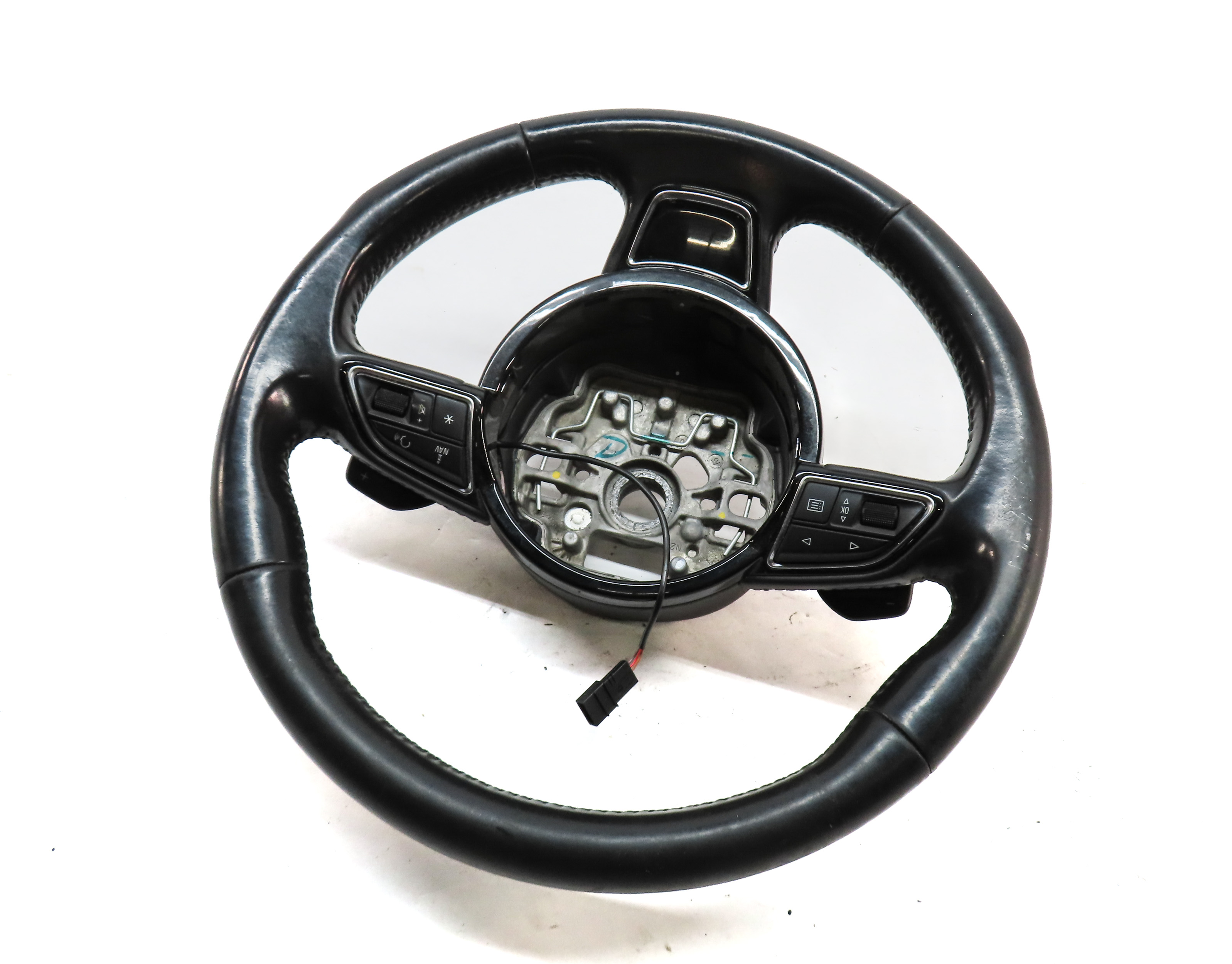 12-18 A6 A7 S6 S7 RS7 3 SPOKE TIPTRONIC STEERING WHEEL w/PADDLE SHIFTERS (BLACK) — exact item pictured